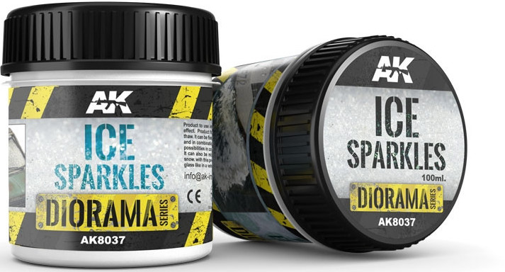 Produs texturant  AK Interactive - Efect de zăpadă: Sclipici de gheață (Ice Sparkles) - (AK8037) (100 ml)
