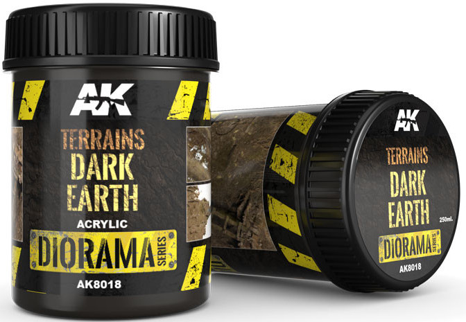 Produs texturant AK Interactive - Textura terenului: Sol închis la culoare (AK8018) (250 ml, acril)