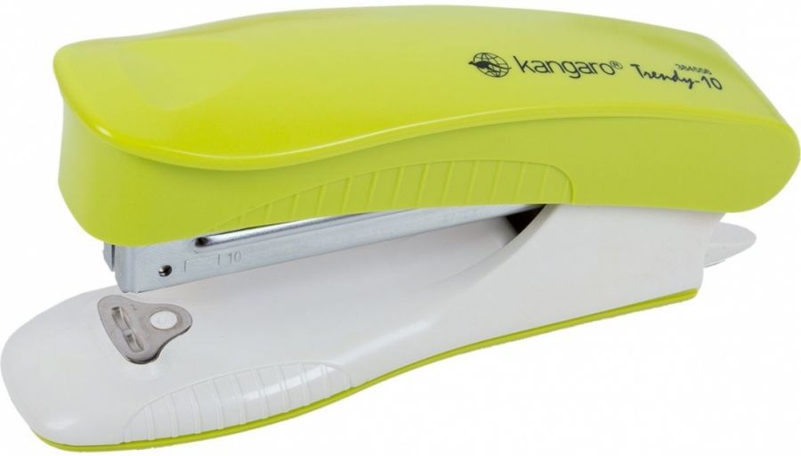Capsator Kangaro Trendy - 10M, №10, pentru 15 de foi, verde