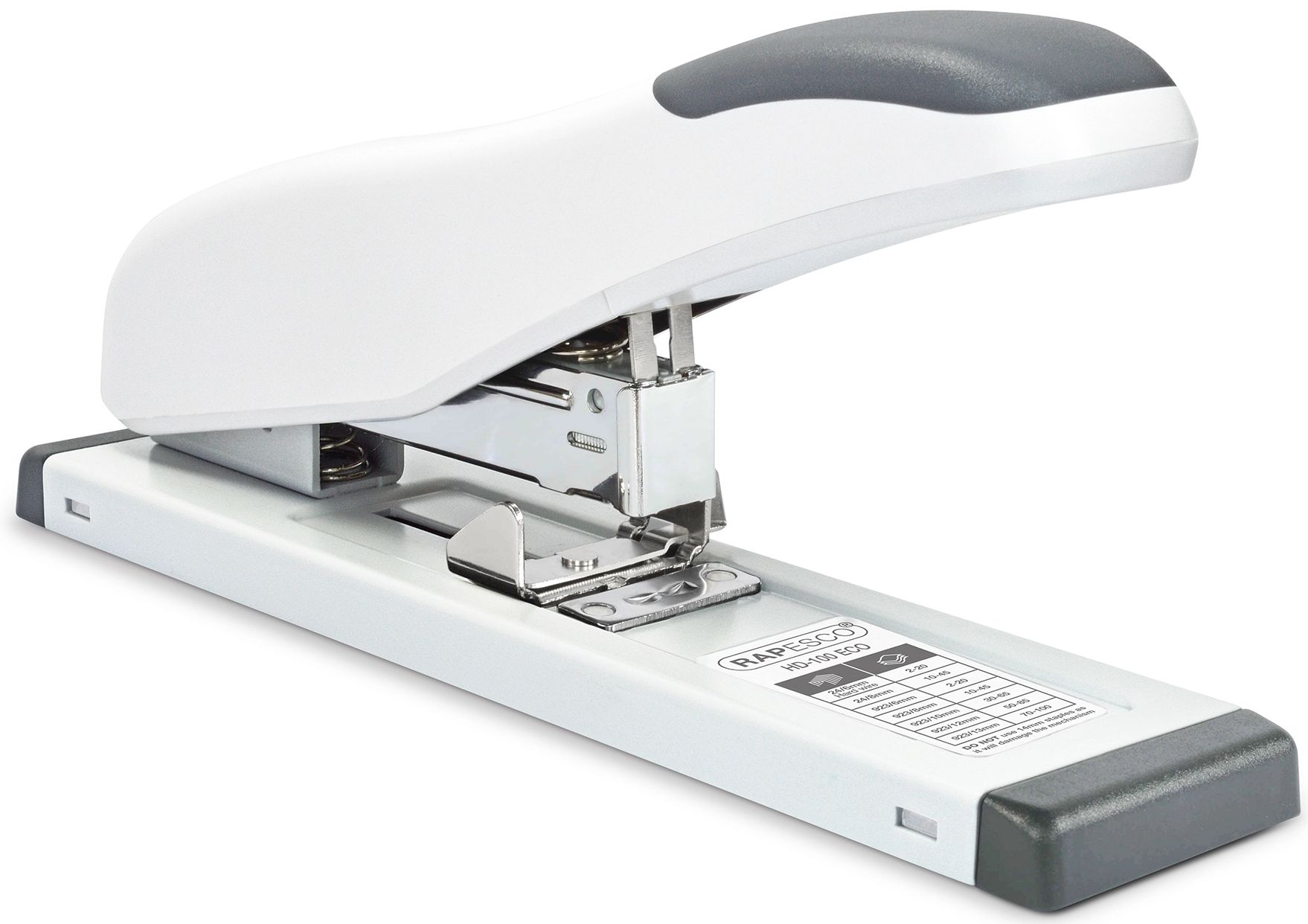 Capsator Rapesco - Eco HD-100, 23/6 pana la 23/13, pentru 100 file, alb