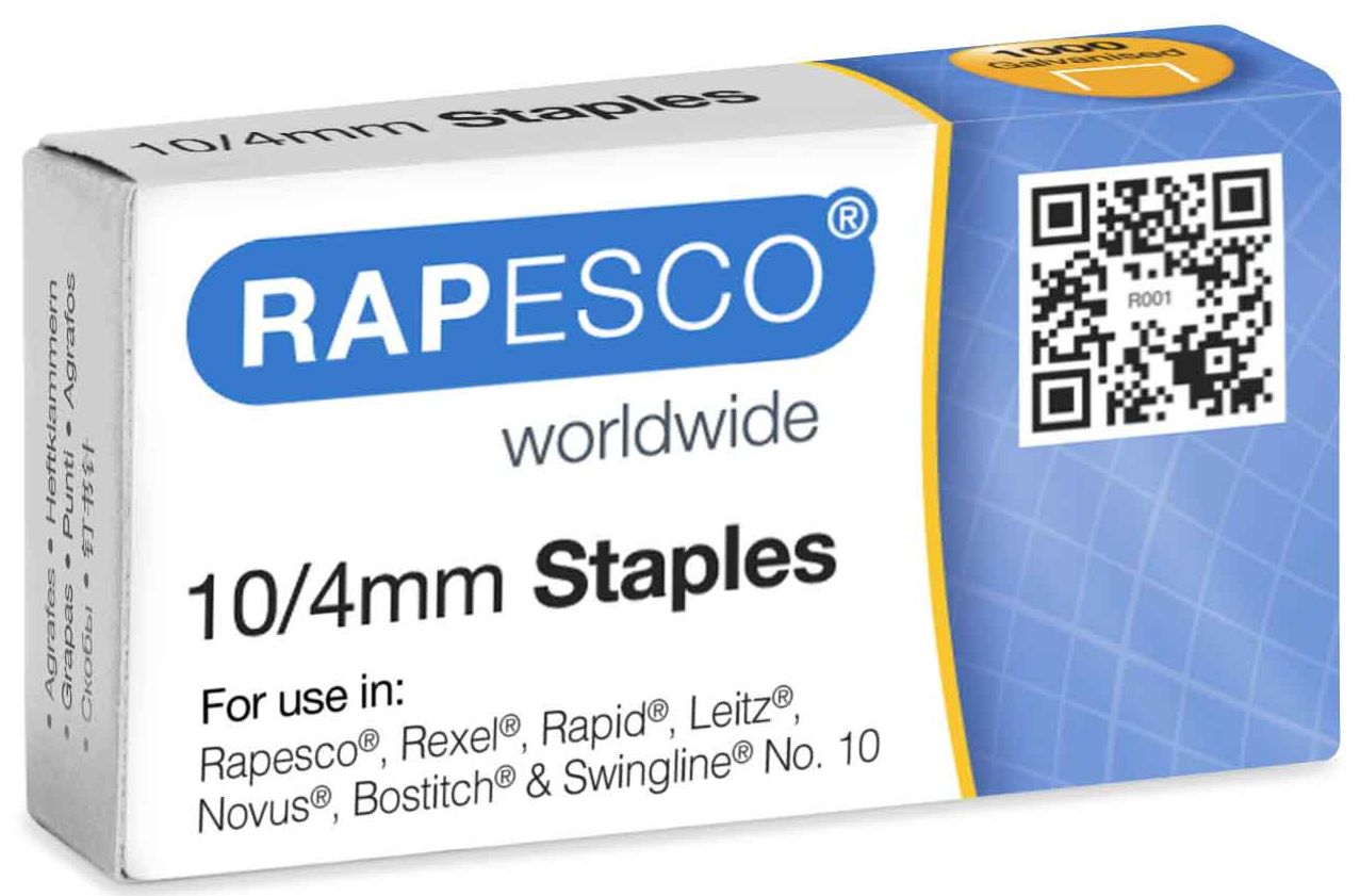 Pachet 20 buc capse nr. 10 rapesco 1000 bucati/cutie Capse Nr. 10 Rapesco 1000 bucati/cutie - imagine 2