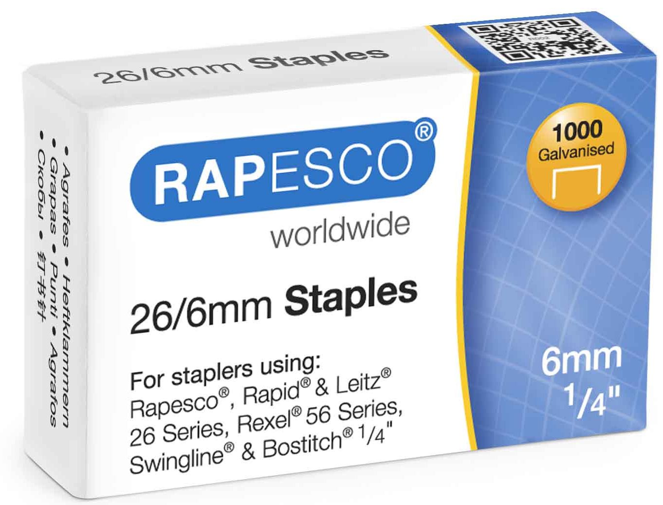 Pachet 20 buc capse 26/6 Rapesco 1000 bucati/cutie Capse 26/6 Rapesco 1000 bucati/cutie - imagine 2