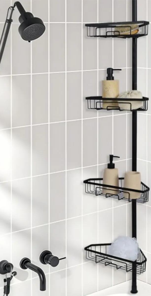 Etajeră telescopică Interceramic – Elinor, negru mat