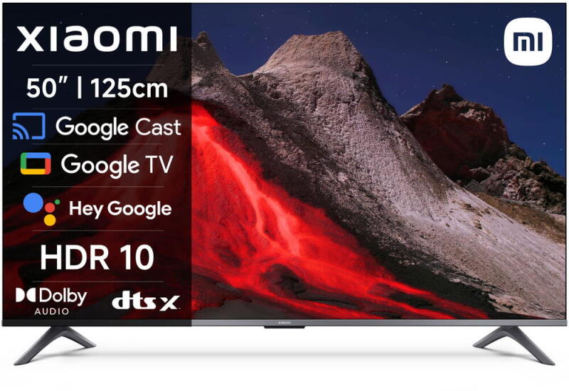 Televizor smart Xiaomi - A PRO 2026, 50", 4K QLED, Game Boost 120Hz, 94% DCI-P3, 20W Xiaomi Sound, Google TV, Dark Gray, negru
