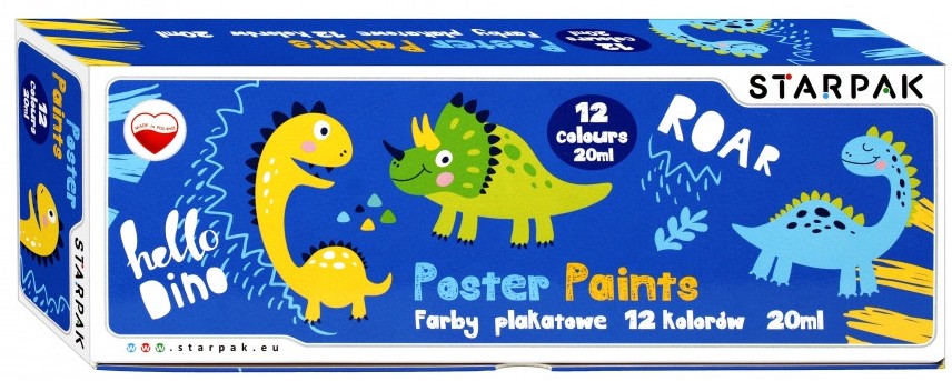 Vopsele tempera Starpak Dino - 12 culori