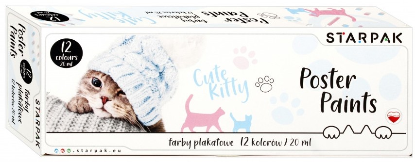 Vopsele tempera Starpak Kitty - 12 culori