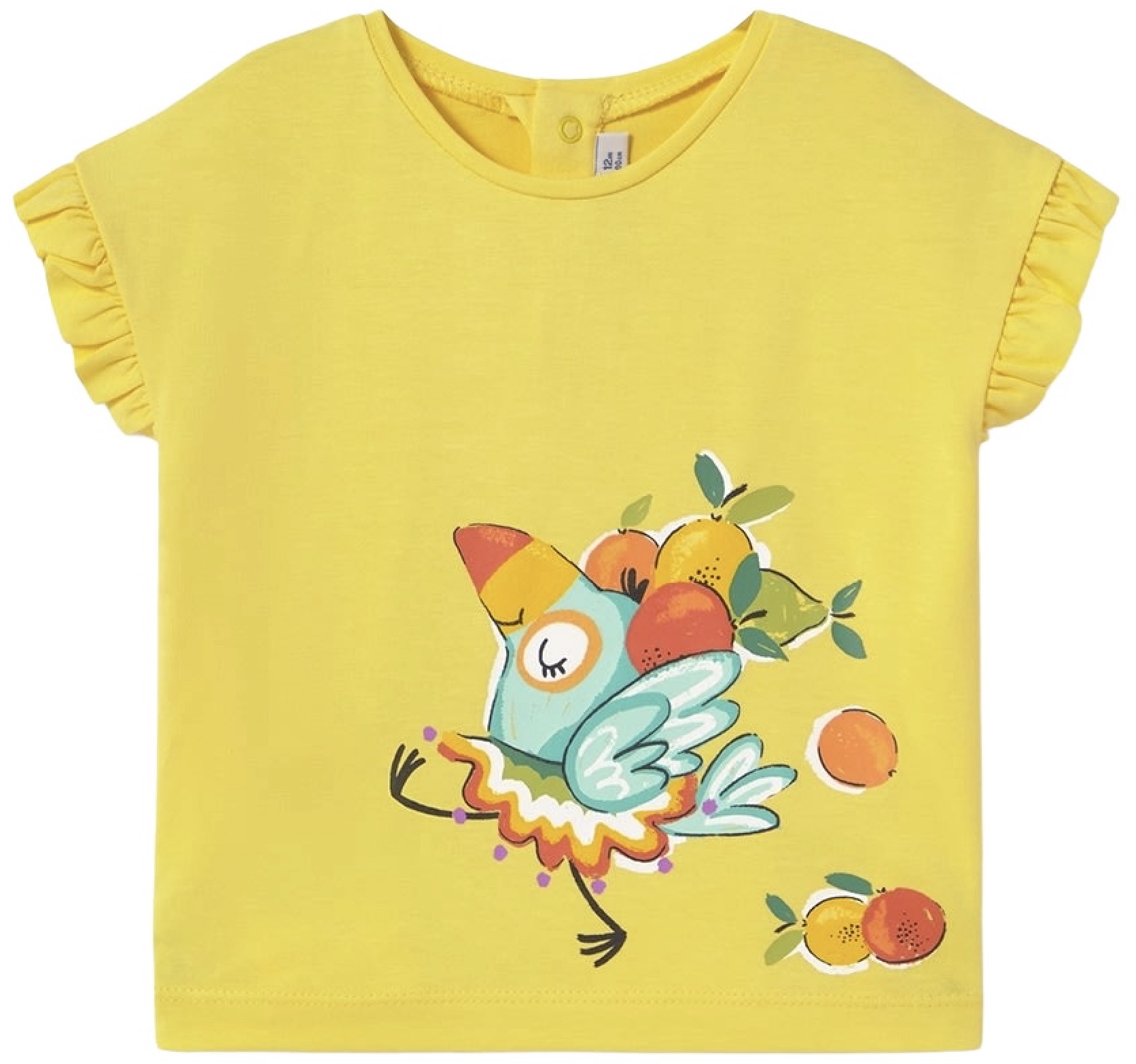 Tricou cu mânecă scurtă Mayoral - Cu grafică, galben, 12 luni