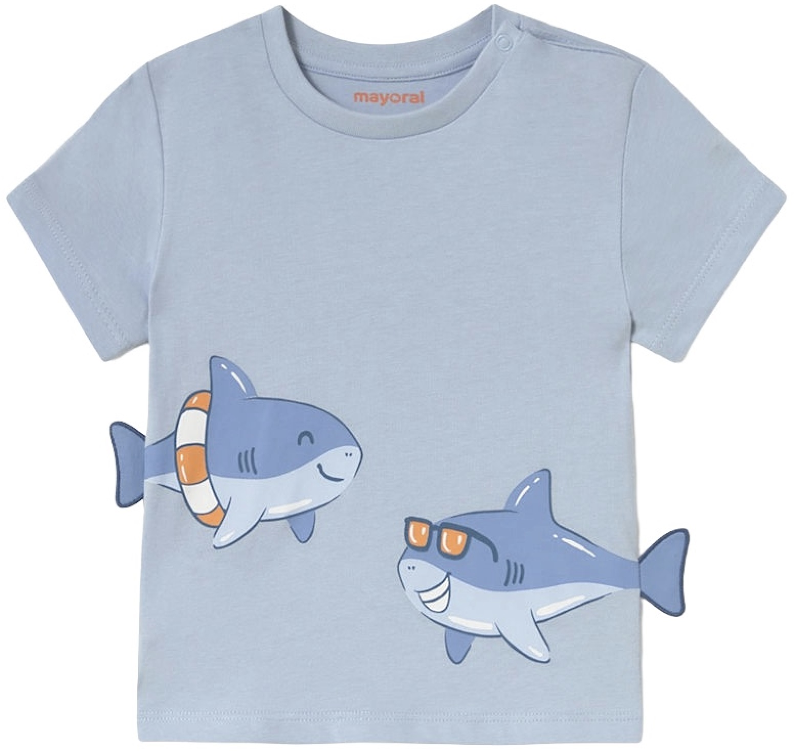 Tricou cu mânecă scurtă  Mayoral - Albastru, play amigos, 12 luni