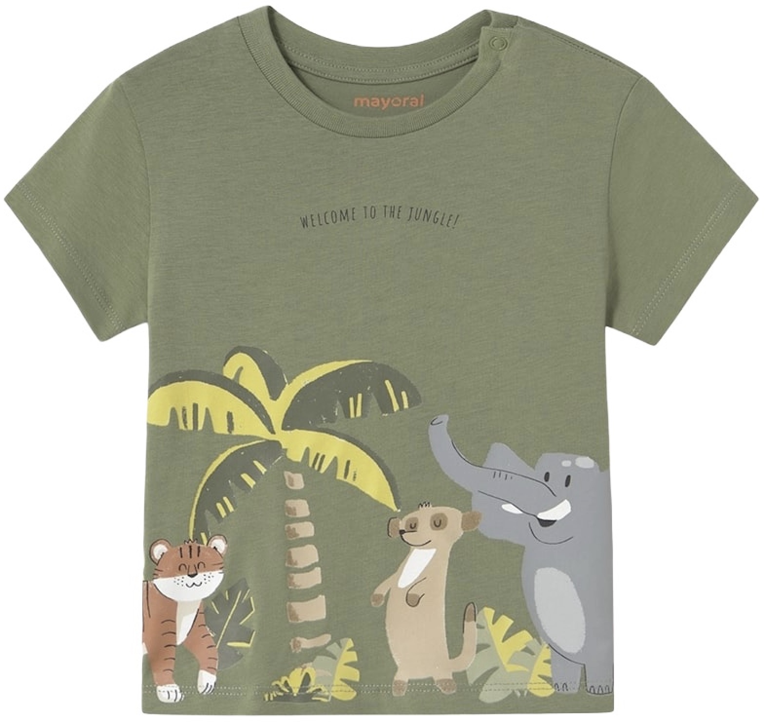 Tricou cu mânecă scurtă Mayoral - Verde, cu imprimeu, 18 luni