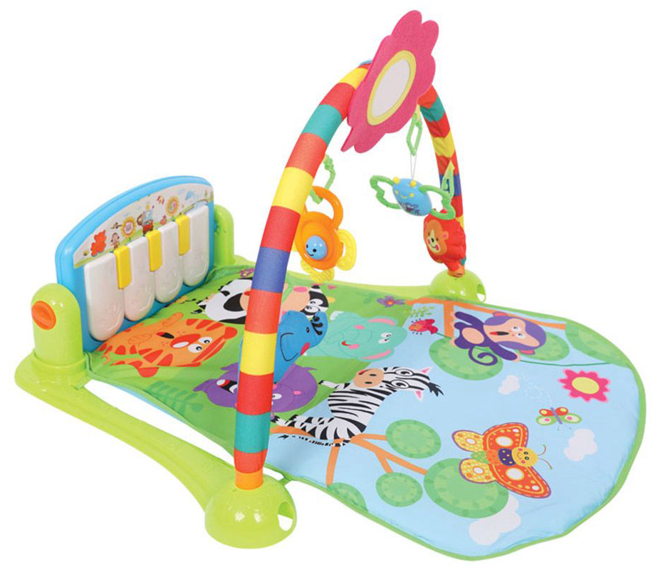 Salteluta pentru gimnastica bebelusului Lorelli Toys - Pian, 77 х 52 cm, albastra