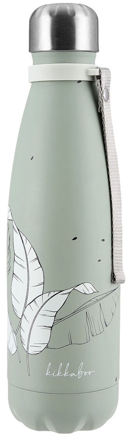 Sticlă termică  KikkaBoo - Flora, 500 ml, Sage