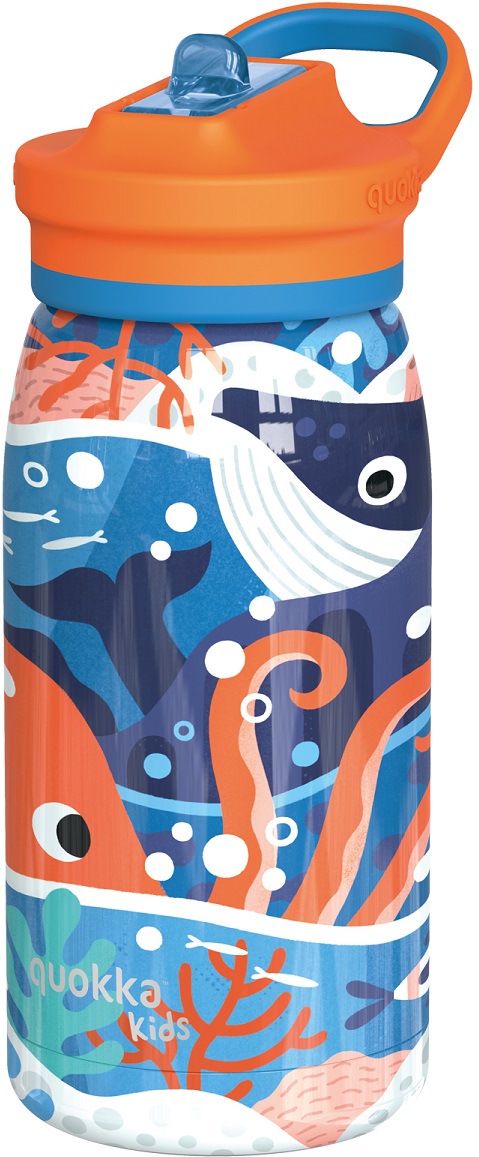 Sticlă termică  Quokka Kids - Pop, Ocean, 445 ml