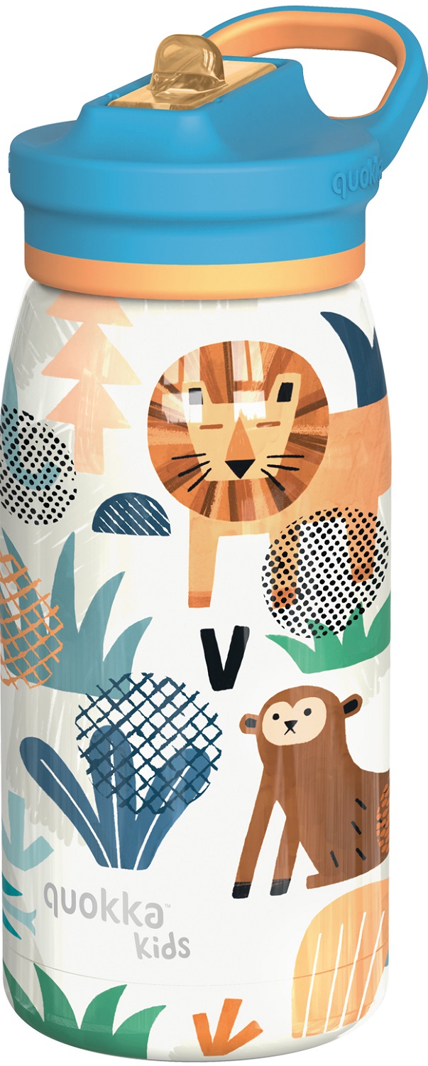 Sticlă termos Quokka Kids - Pop, Safari, 445 ml