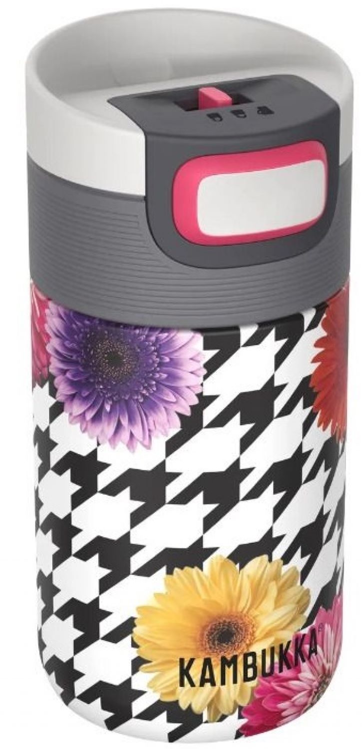 Cană termică Kambukka Etna - Floral Patchwork, 300 ml