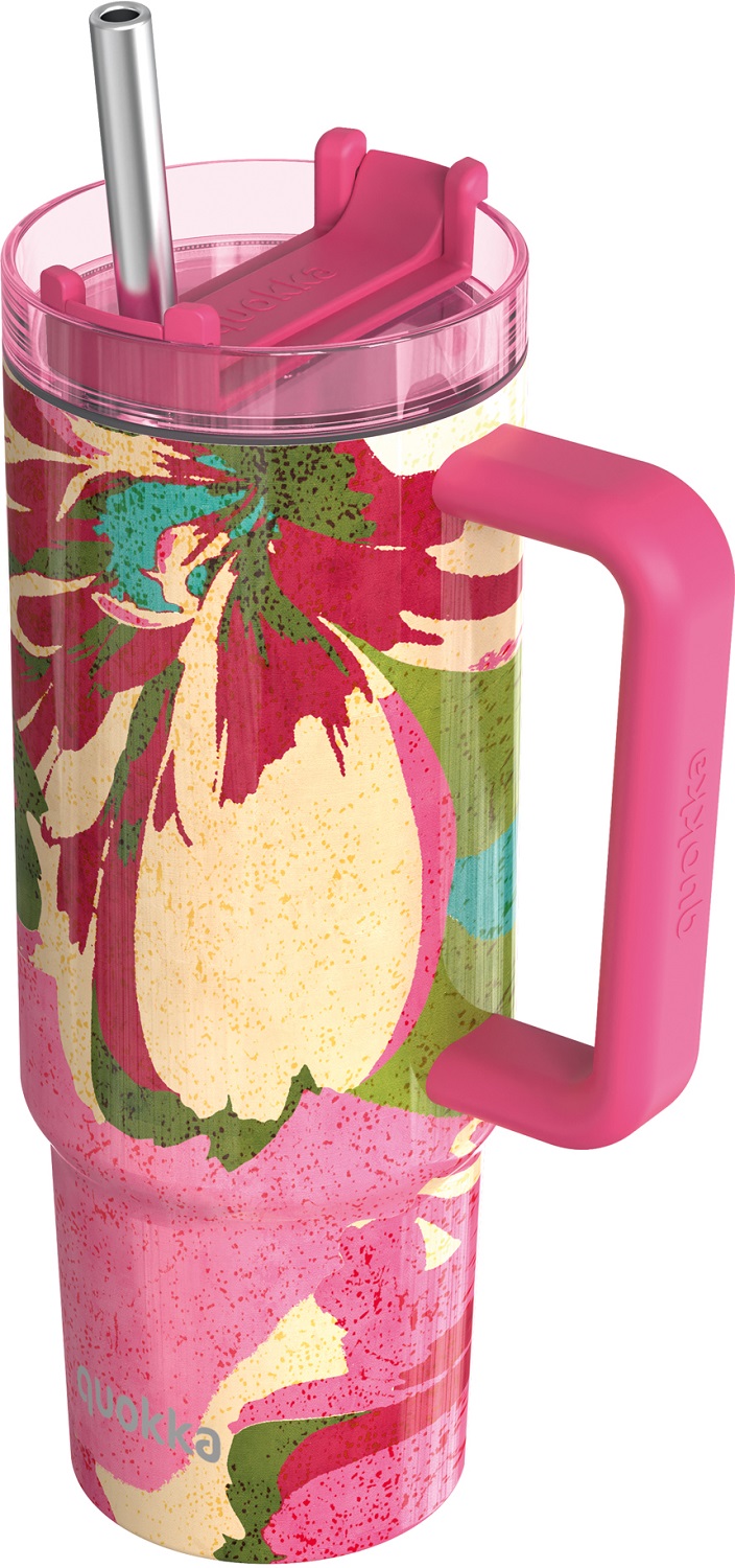 Cană termos Quokka Stream - Pink Flambé, 950 ml