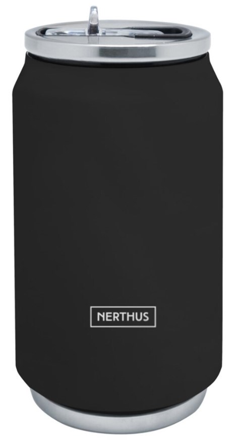 Thermos Nerthus - Canistră, negru, 330 ml
