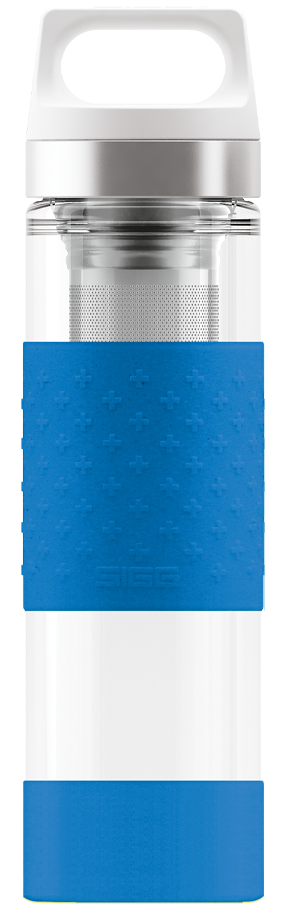 Termos Sigg Hot and Cold - din sticla, albastru deschis, 0.4 L