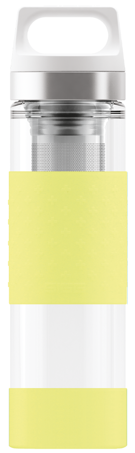 Termos Sigg Hot and Cold - din sticla, galben, 0.4 L