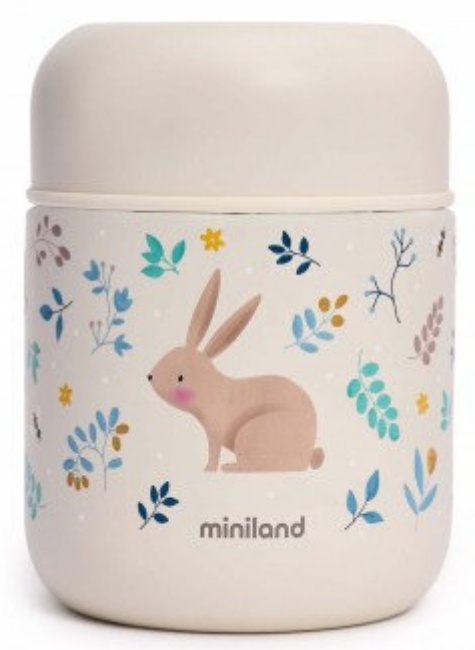 Termos pentru mâncare Miniland - Iepurași, 280 ml