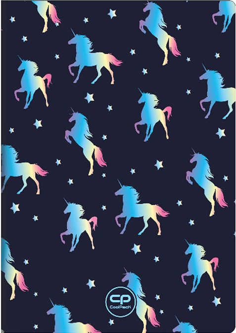 Caiet de notițe Cool Pack Blue Unicorn - A5, linii largi, 60 de coli
