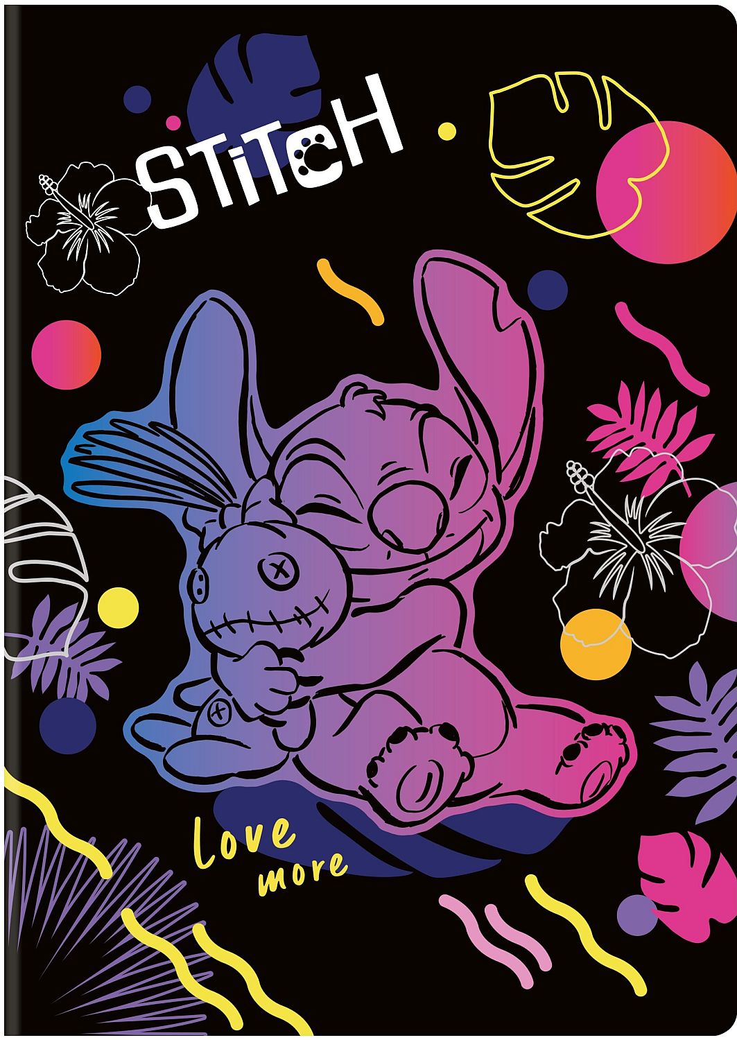 Caiet Cool Pack Disney - Stitch Hug, A4, 60 foi, pătrate mici