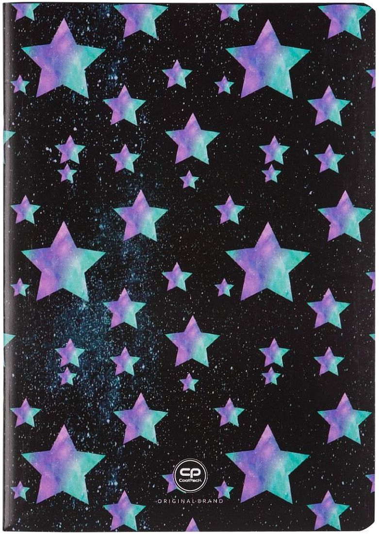 Caiet Cool Pack Star Night - A5, 32 de coli,  rânduri înguste colorate