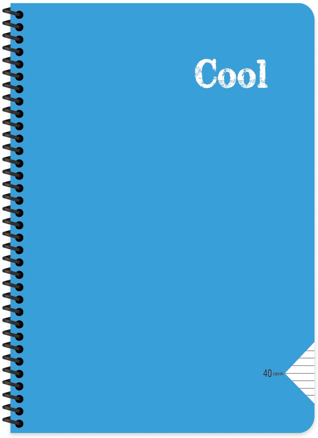 Caiet cu spirală Keskin Color Cool - A4, linii late, 72 de coli, sortiment