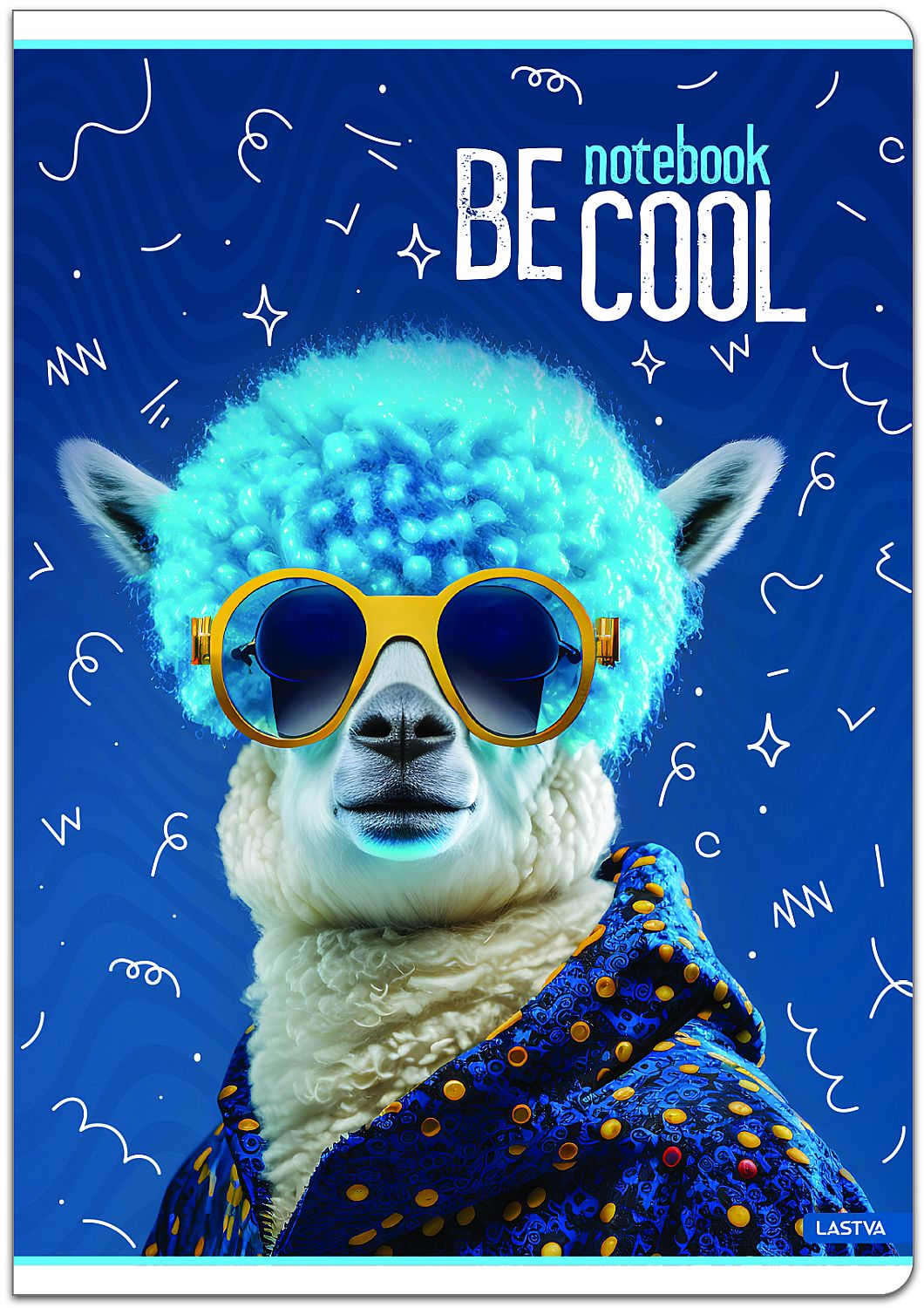 Caiet Lastva Be Cool - A4, 52 de coli,  rânduri late, sortiment