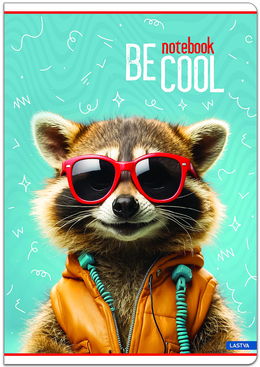 Caiet Lastva Be Cool - A5, 52 de coli,  rânduri late, sortiment