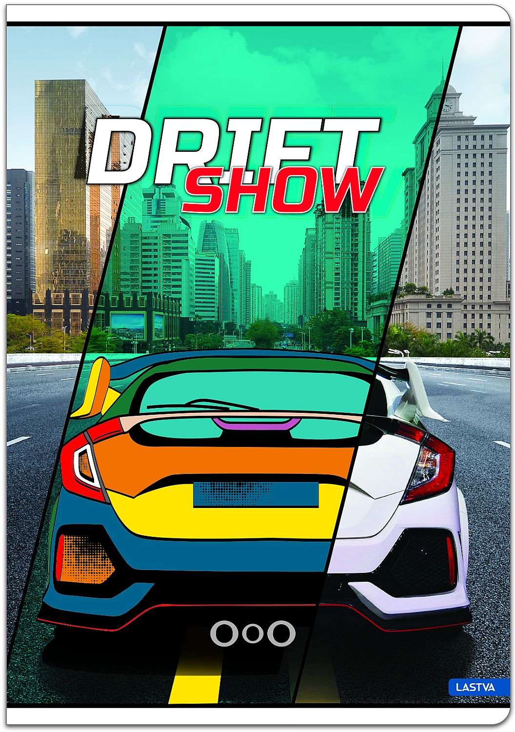 Caiet Lastva - Drift, A4, 52 de coli,  rânduri late, sortiment