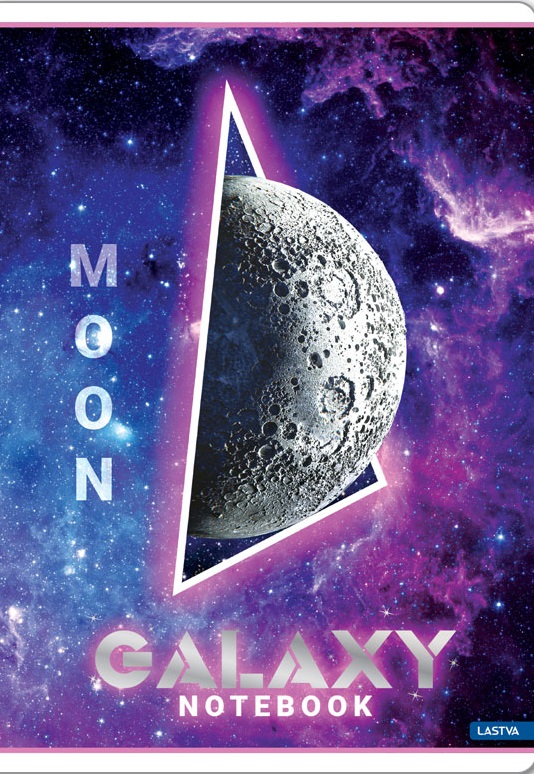 Caiet  Lastva Galaxy - A5, 52 de coli, rânduri late, sortiment