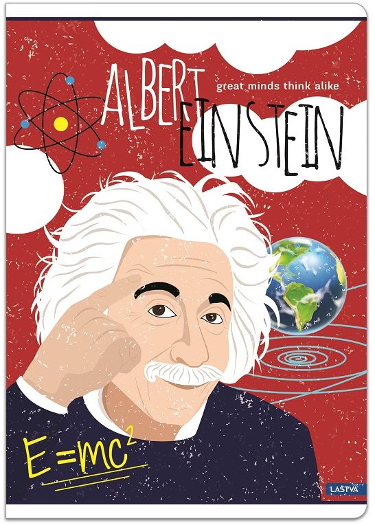 Caiet Lastva Great Minds - A5, 52 foi, randuri largi, cu 2 margini, sortiment