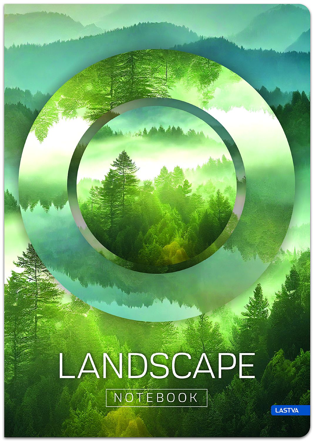 Caiet Lastva - Landscape, A5, 96 de coli,  rânduri late, sortiment