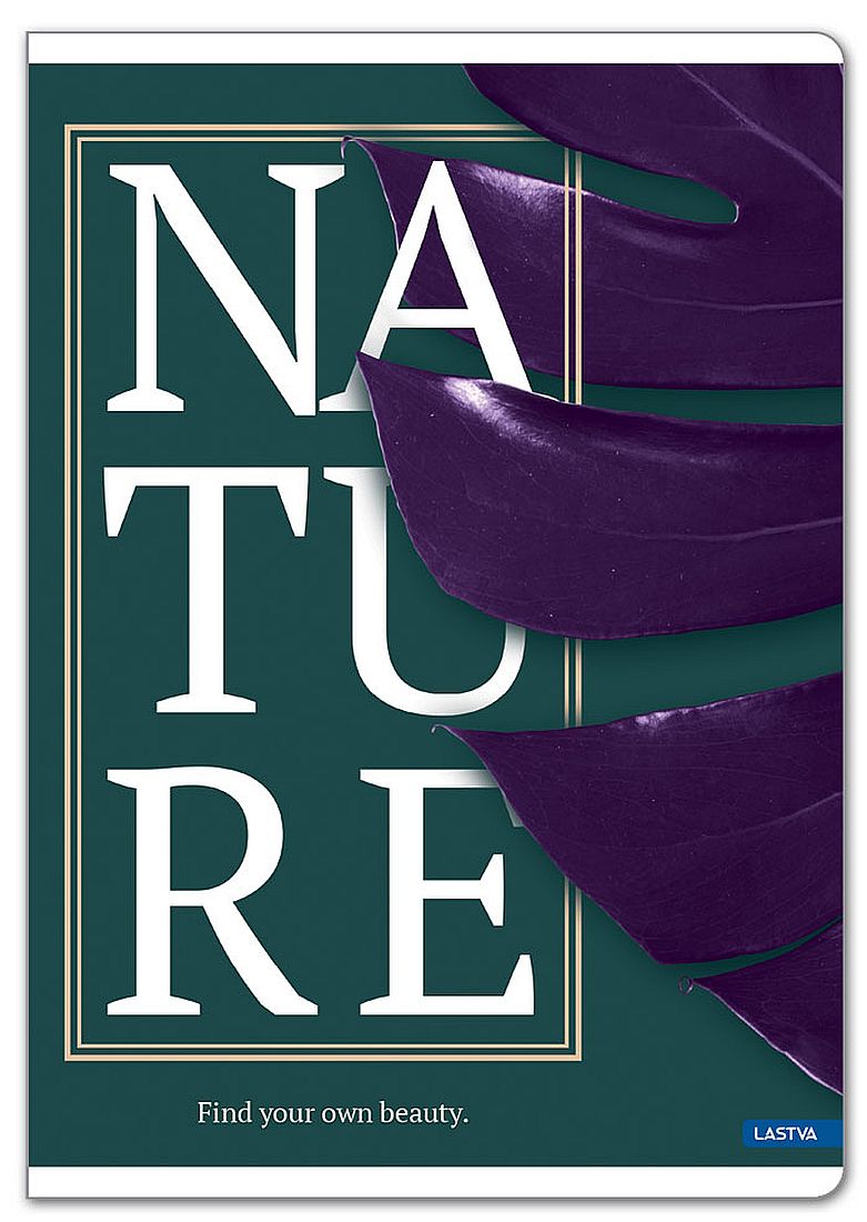 Caiet de notițe Lastva Nature - A5, 52 de coli, linii largi, asortiment