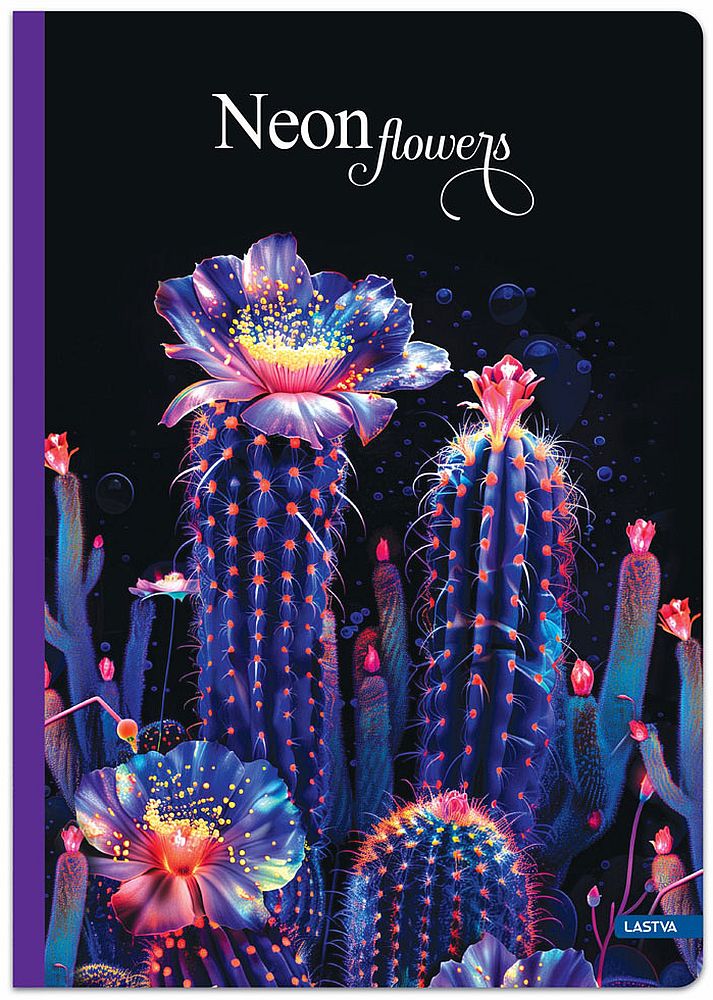 Agenda Lastva Neon Flowers - A5, 96 foi, sortiment