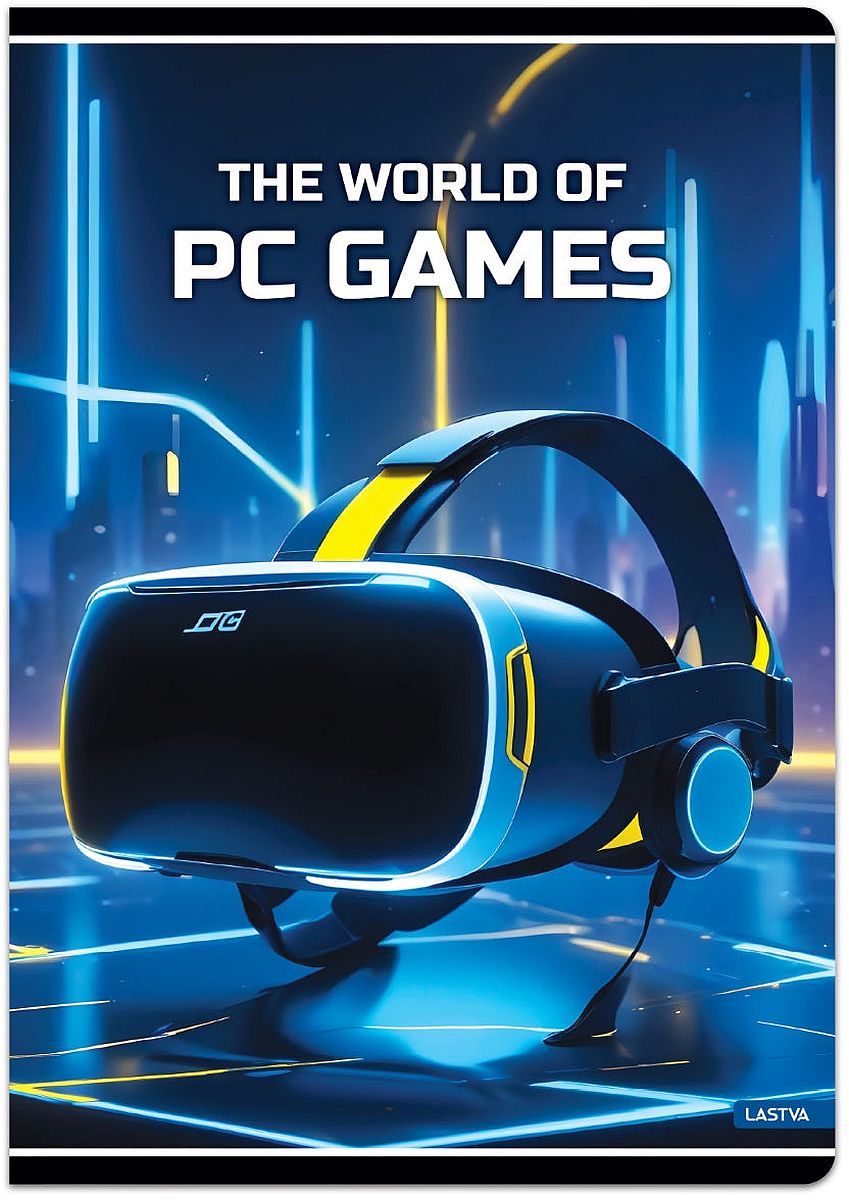 Caiet Lastva PC Games - A4, 52 de coli, roșu lat, sortiment
