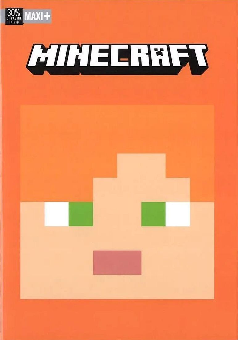 Caiet școlar Minecraft Pixel - A4, 40file, rânduri largi, sortiment