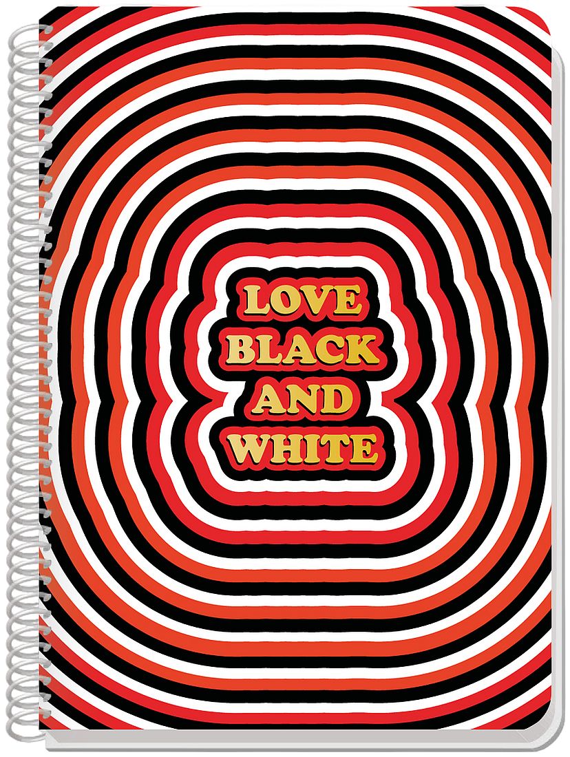 Caiet  spiralat  Black&amp;White Love B&amp;W - A4, 80 coli, sortiment
