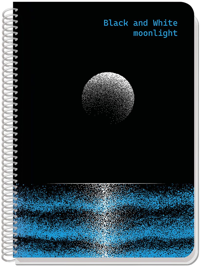 Caiet spiralat Black&White Moonlight - A4, 80 coli, sortiment