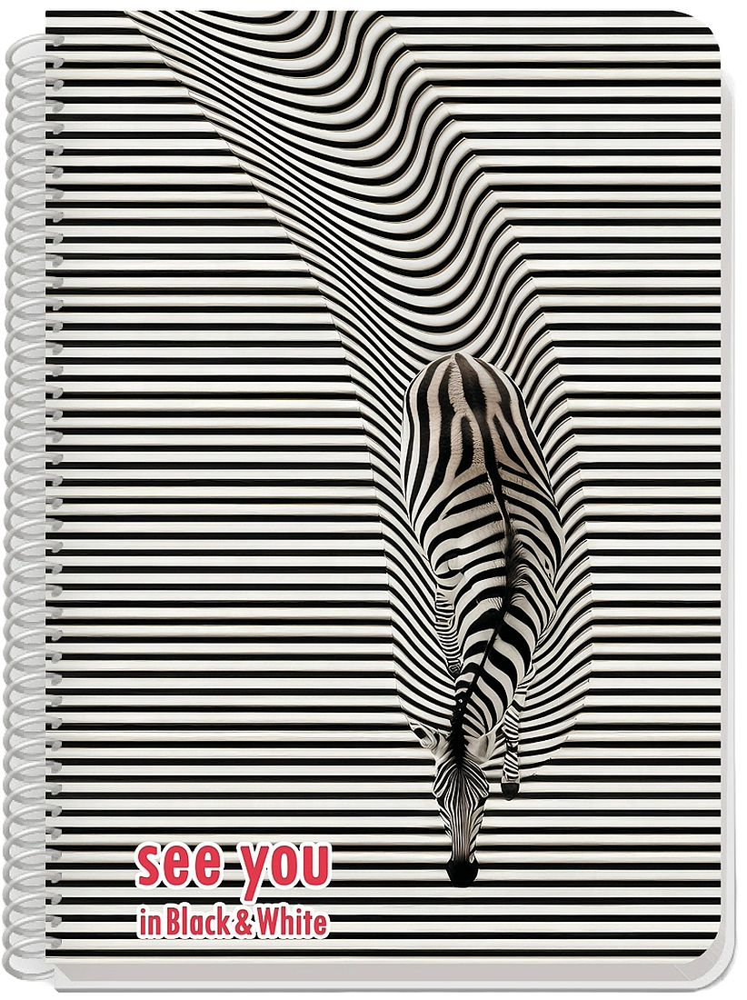 Caiet  spiralat  Black&amp;White See You - A4, 80 coli, sortiment