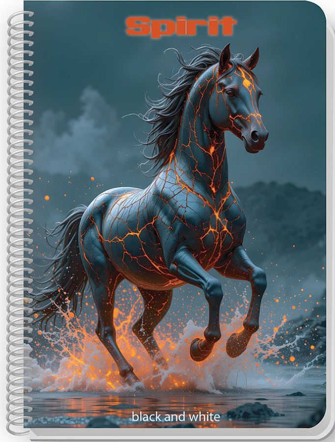 Caiet spiralat Black&White Spirit - A4, 80 foi, sortiment