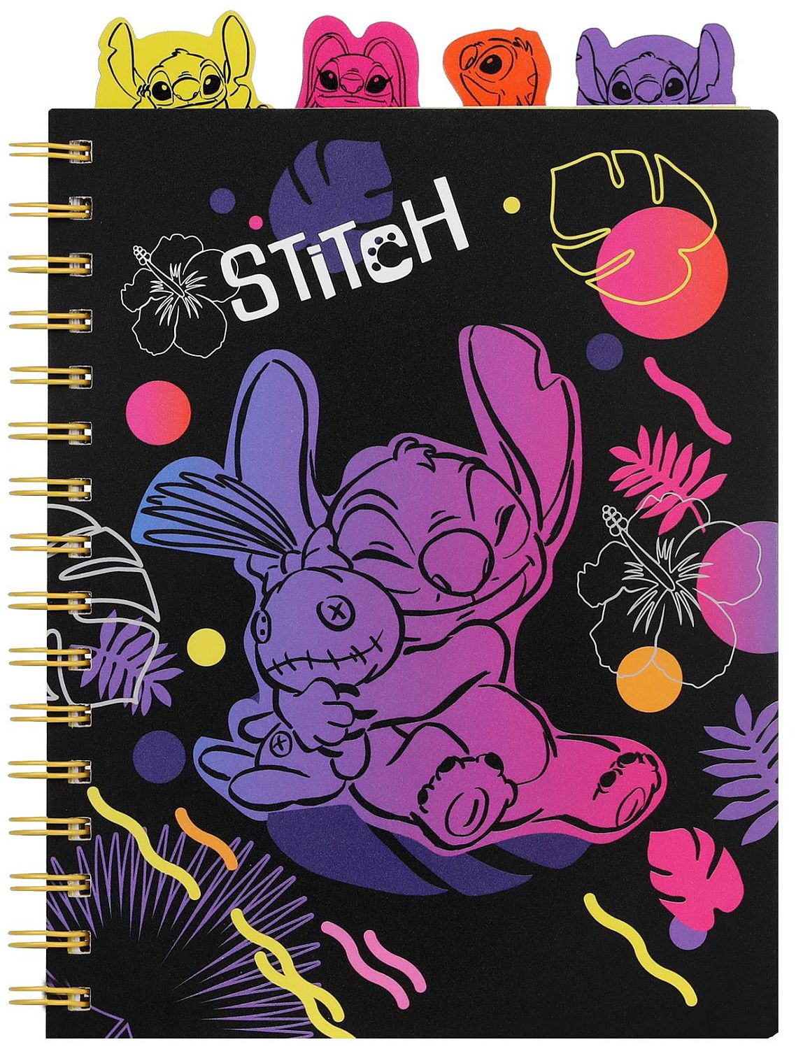Caiet cu spirală Cool Pack Disney - Stitch Hug, A5, 100 foi, pătrate