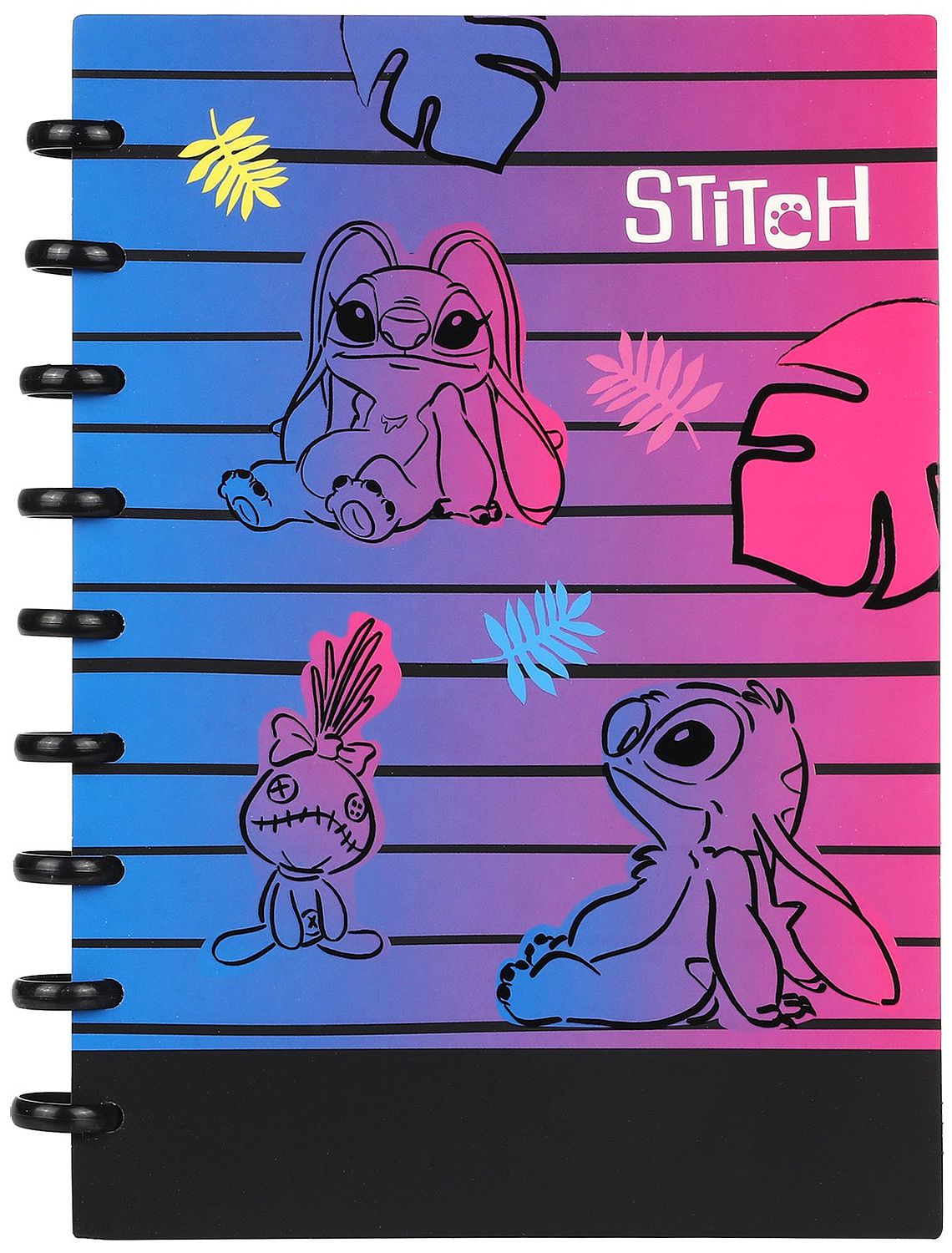 Caiet cu spirală Cool Pack Disney - Stitch Purple, B5, 100 foi, pătrate