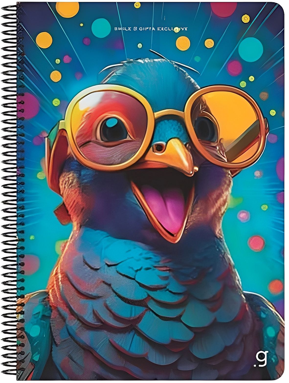 Caiet spiralat Gipta Smile - A4, 80 foi, rânduri largi, sortiment