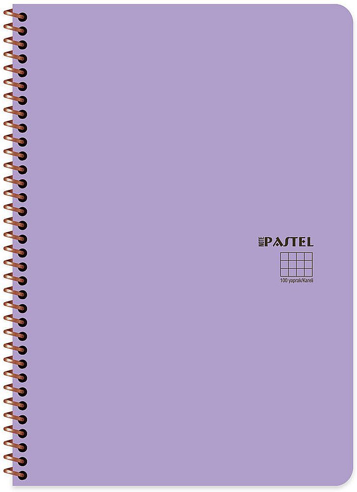 Caiet spiralat Keskin Color Pastel Note - B5, 80 foi, rânduri largi, sortiment