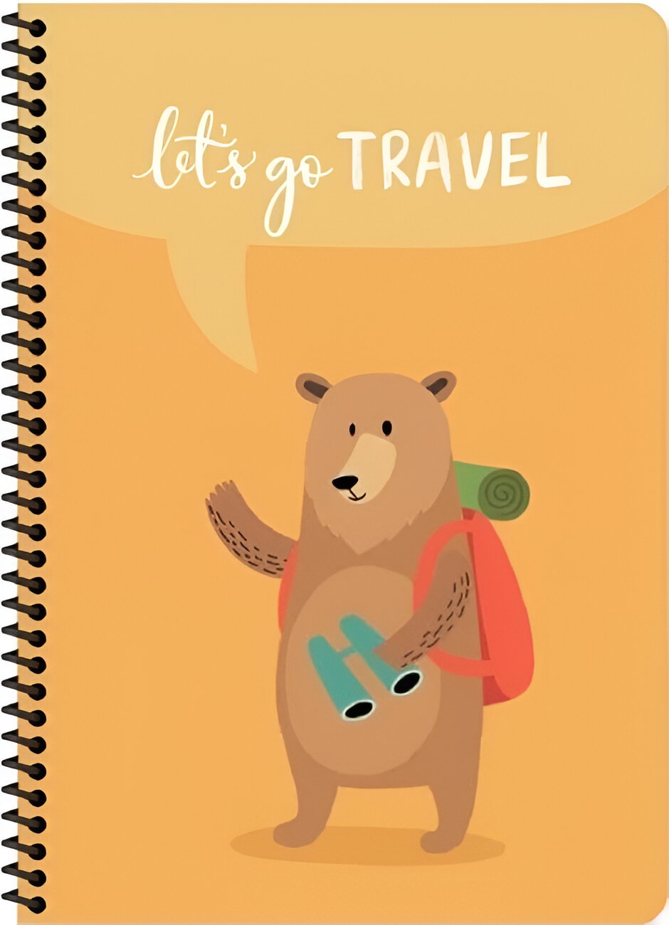 Caiet cu spirală Keskin Color Travellers - A4, 80 coli, pătrate, sortiment