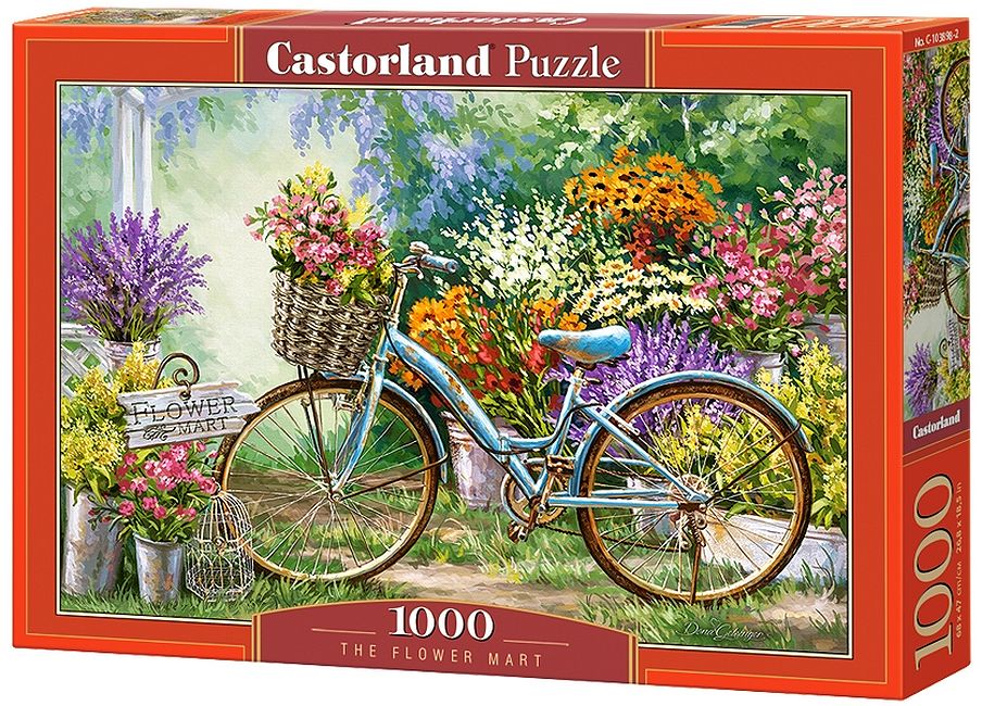 Puzzle Castorland din 1000 de piese - Flori colorate, Dona Gelsinger