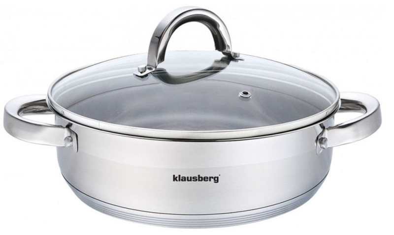Tigaie cu mânere și capac Klausberg - KB 7173, 26 cm, 4,6 l