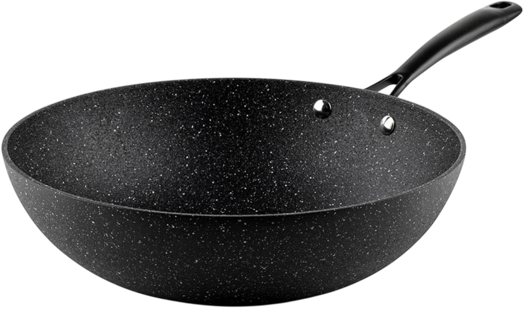 Tigaie wok  Luigi Ferrero - Symphony FR-3090, 30 x 9 cm, negru