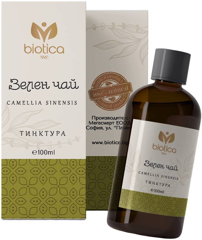 Tinctură de ceai verde, 100 ml, Biotica 1961
